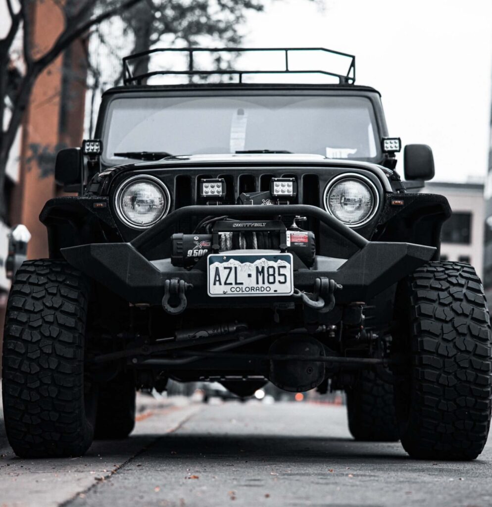 jeep, wrangler,black,front